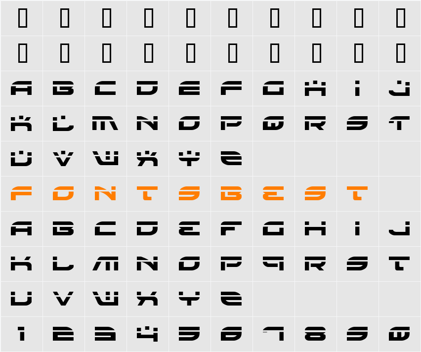 Battlefield Laser Character Map