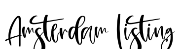 Amsterdam Listing Font Image
