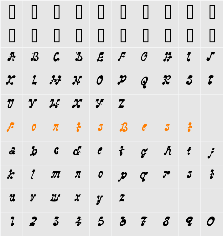 JI-Papers Character Map