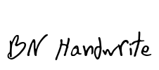 BN Handwrite Font Image