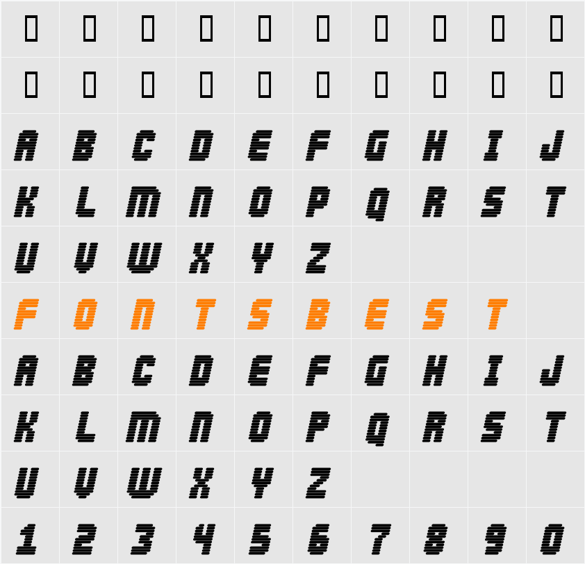 Abduction2000 Character Map