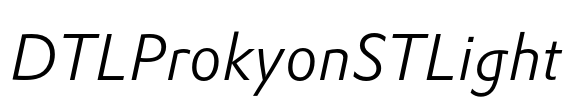 DTLProkyonSTLight Font Image
