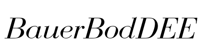 BauerBodDEE Font Image