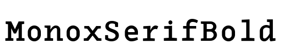 MonoxSerifBold Font Image
