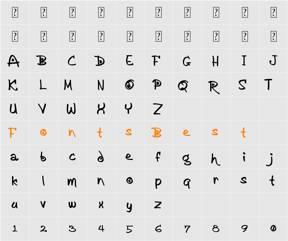 AykaPoTz Character Map