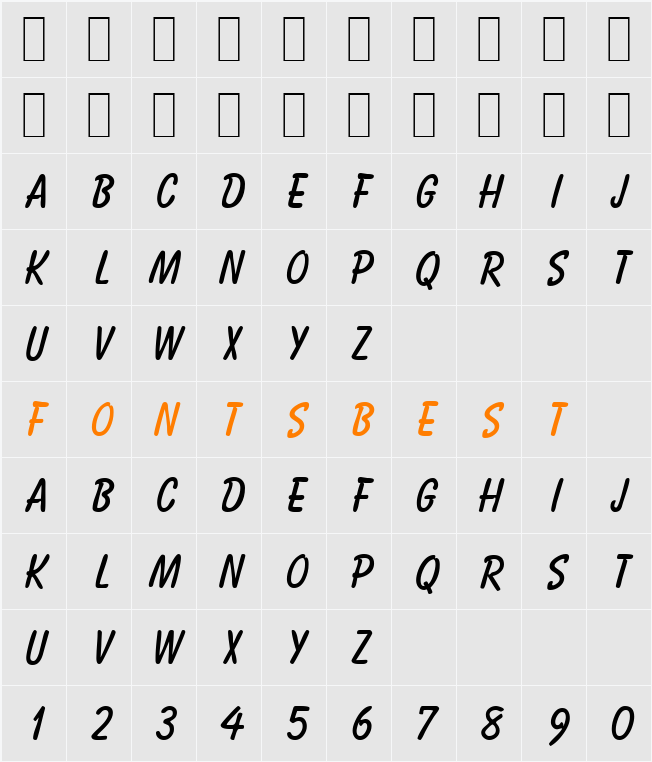 BalloonTwo Character Map