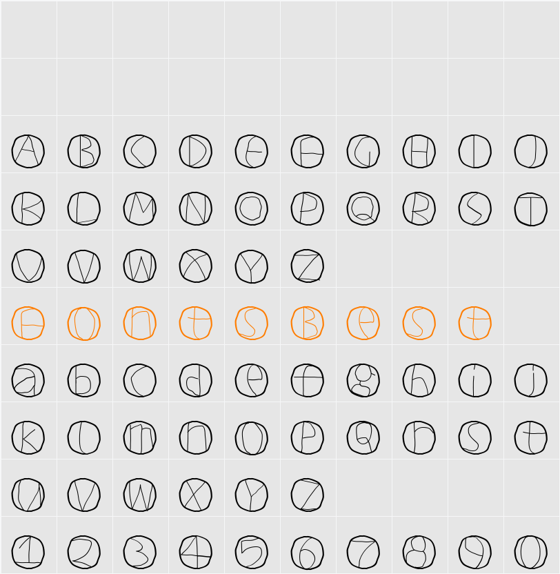 Circulum Character Map
