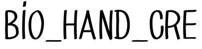 BIO_HAND_CRE Font Image