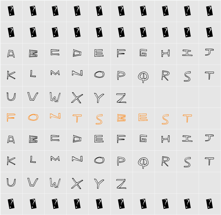 IndieHand Character Map