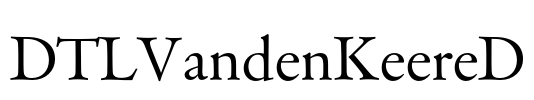 DTLVandenKeereD Font Image
