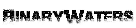 BinaryWaters Font Image