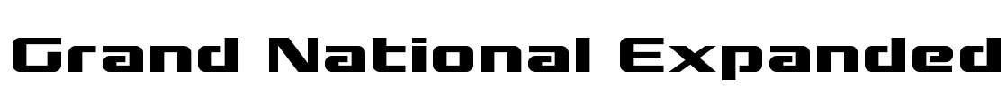 Grand National Expanded Font Image