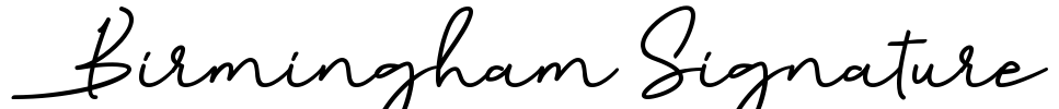 Birmingham Signature Font Image