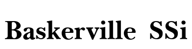 Baskerville SSi Font Image