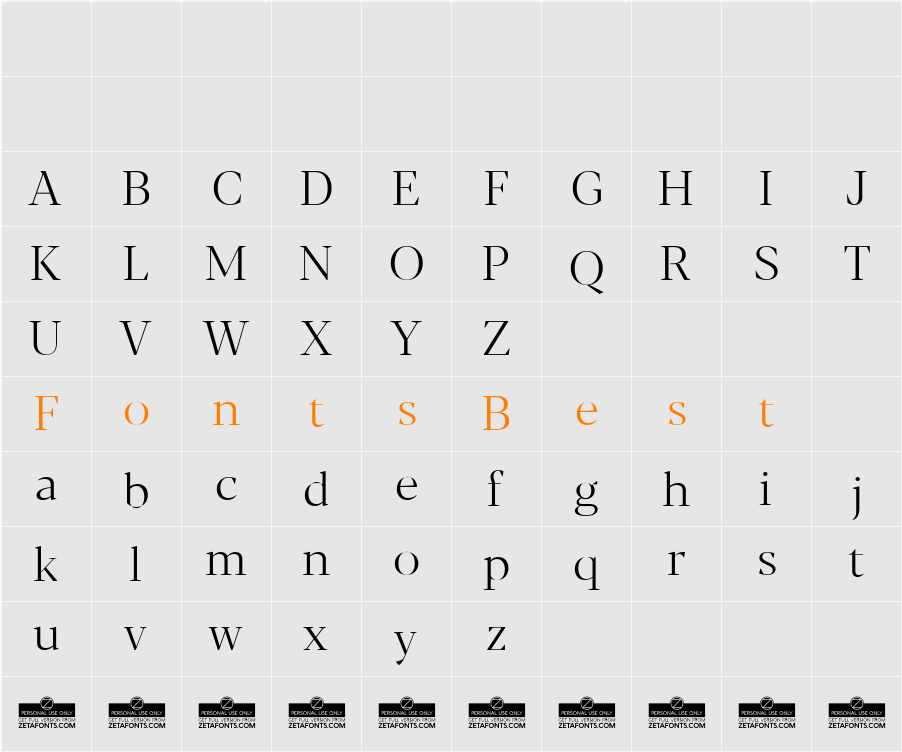 Blacker Display Character Map