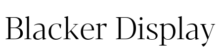Blacker Display Font Image