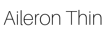 Aileron Thin Font Image