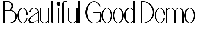 Beautiful Good Demo Font Image