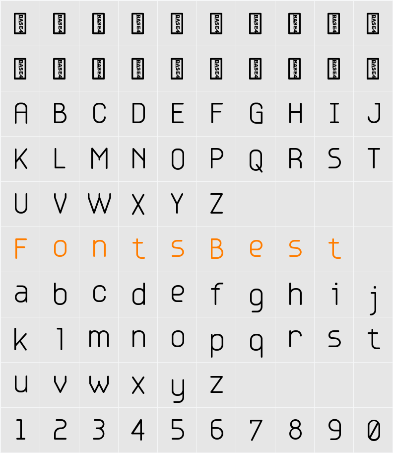 Base 4 Character Map