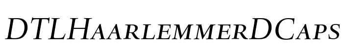 DTLHaarlemmerDCaps Font Image