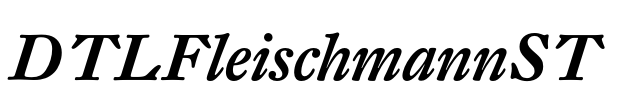 DTLFleischmannST Font Image