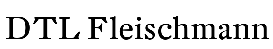 DTL Fleischmann Font Image