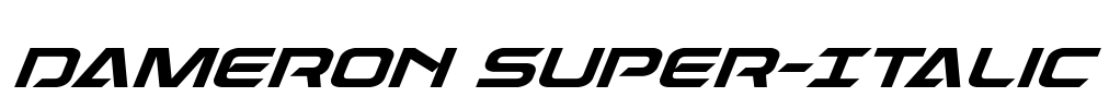 Dameron Super-Italic Font Image
