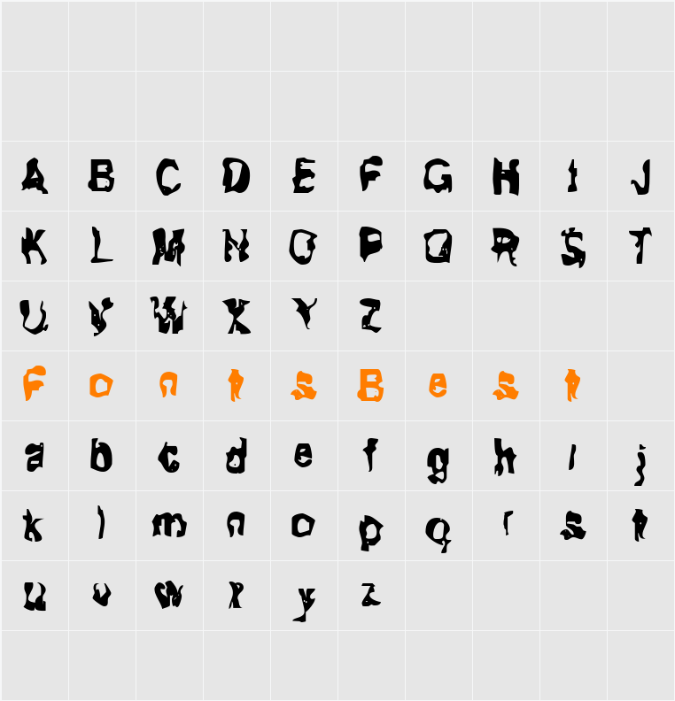 Fit of Tears Character Map