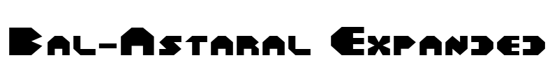 Bal-Astaral Expanded Font Image