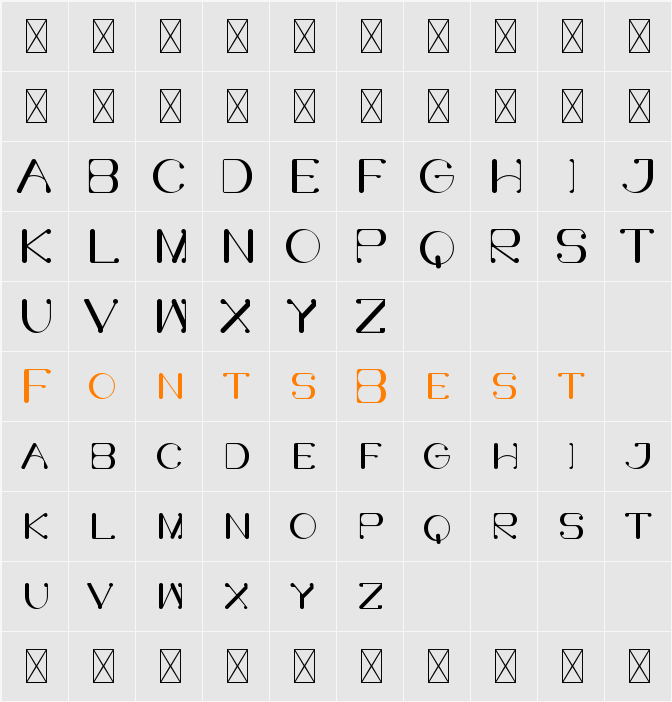 Bufferly Demo Serif Character Map