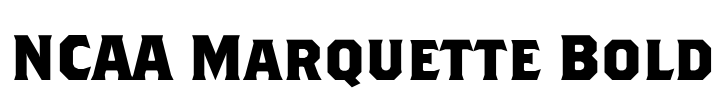 NCAA Marquette Bold Font Image