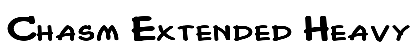 Chasm Extended Heavy Font Image