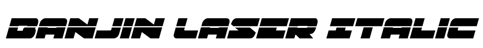 Banjin Laser Italic Font Image