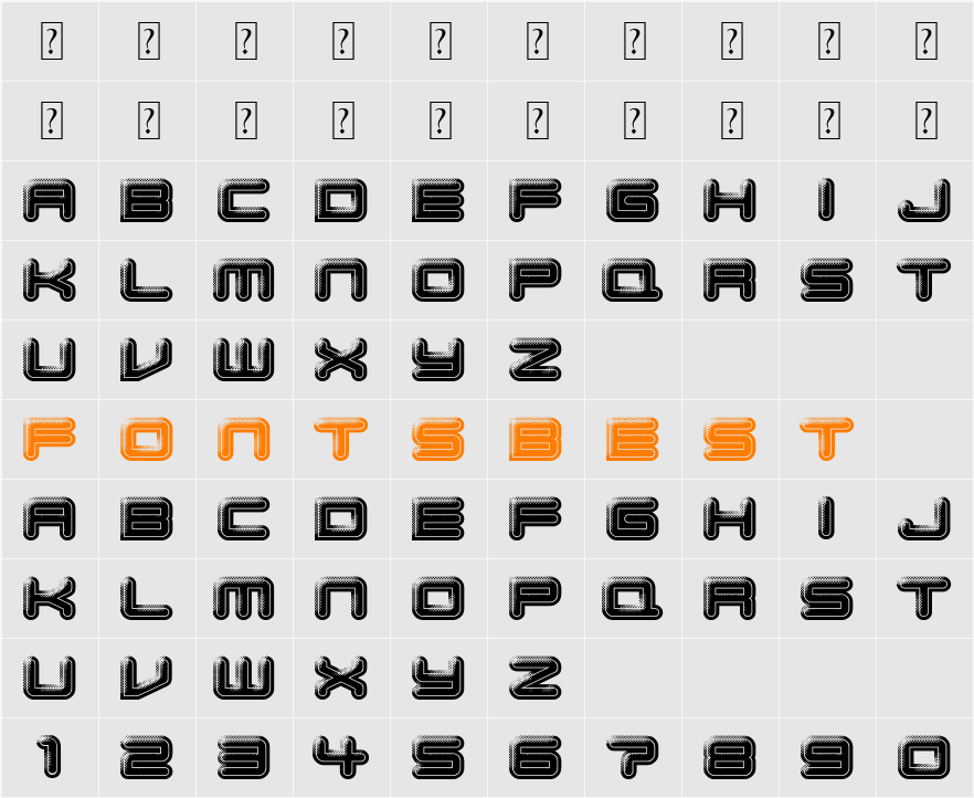 Bump Pad Character Map