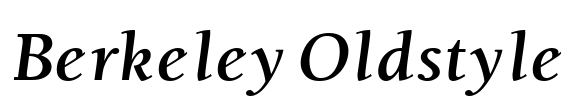 Berkeley Oldstyle Font Image