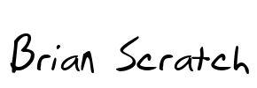 Brian Scratch Font Image