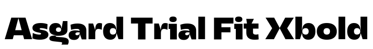 Asgard Trial Fit Xbold Font Image