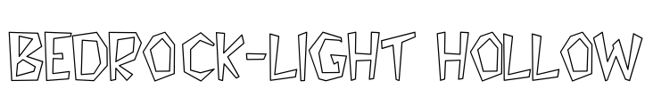 Bedrock-Light Hollow Font Image