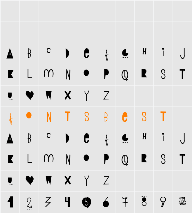 BUEN DIA Character Map