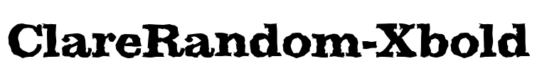 ClareRandom-Xbold Font Image