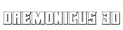 Daemonicus 3D Font Image