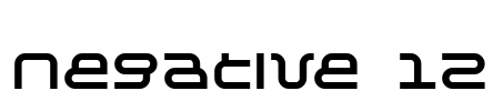 Negative 12 Font Image