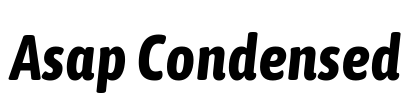 Asap Condensed Font Image