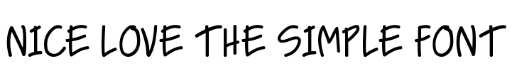 NICE LOVE THE SIMPLE FONT