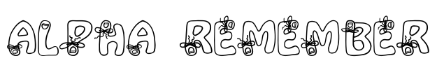 Alpha Remember Font Image