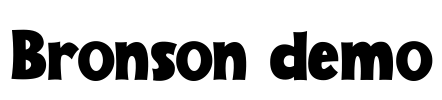 Bronson demo Font Image