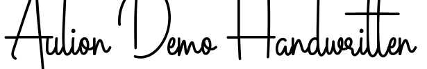 Aulion Demo Handwritten Font Image