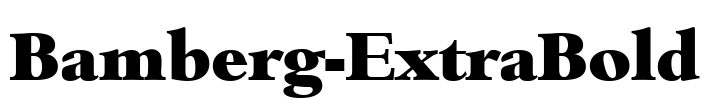 Bamberg-ExtraBold Font Image