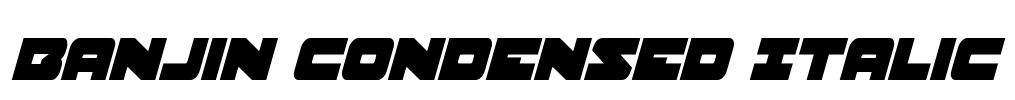 Banjin Condensed Italic Font Image