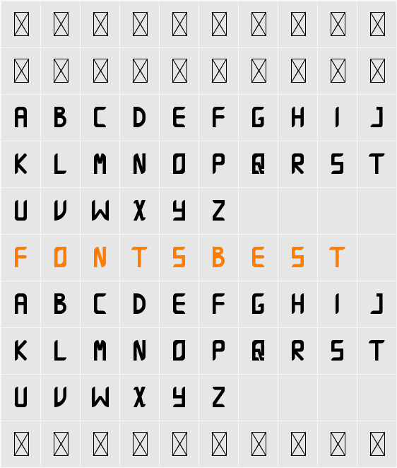 Agrandize Demo Sans Character Map